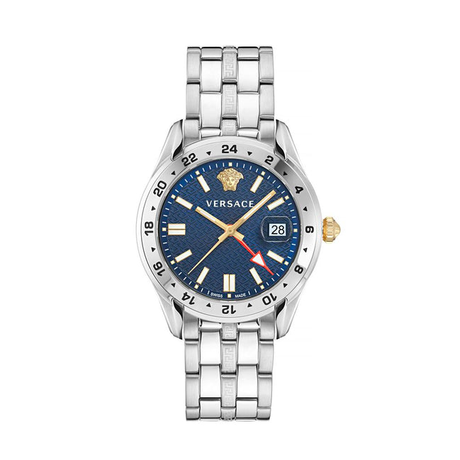 Montre habillée Versace grise en acier inoxydable