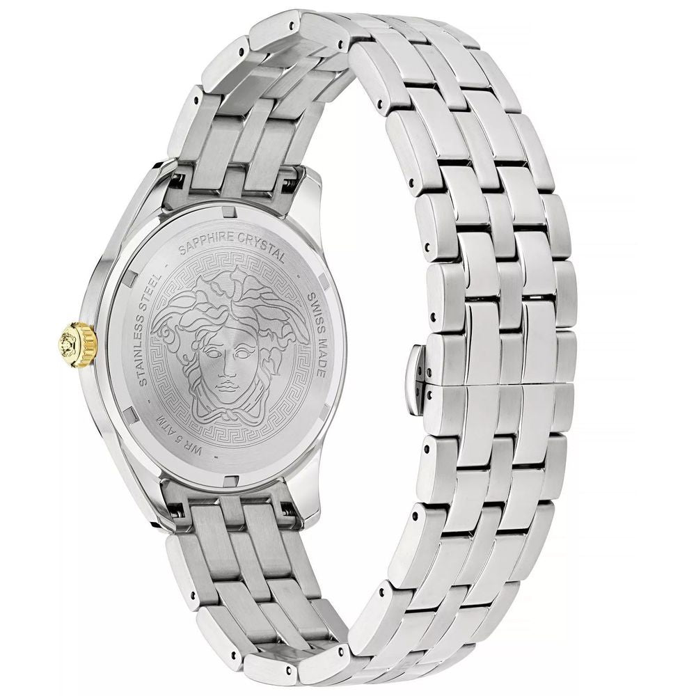 Montre habillée Versace grise en acier inoxydable
