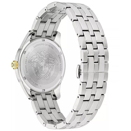 Montre habillée Versace grise en acier inoxydable