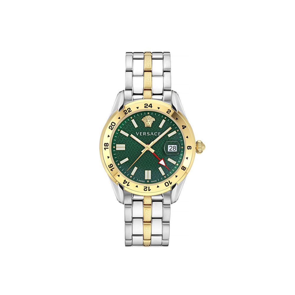 Montre habillée Versace grise en acier inoxydable