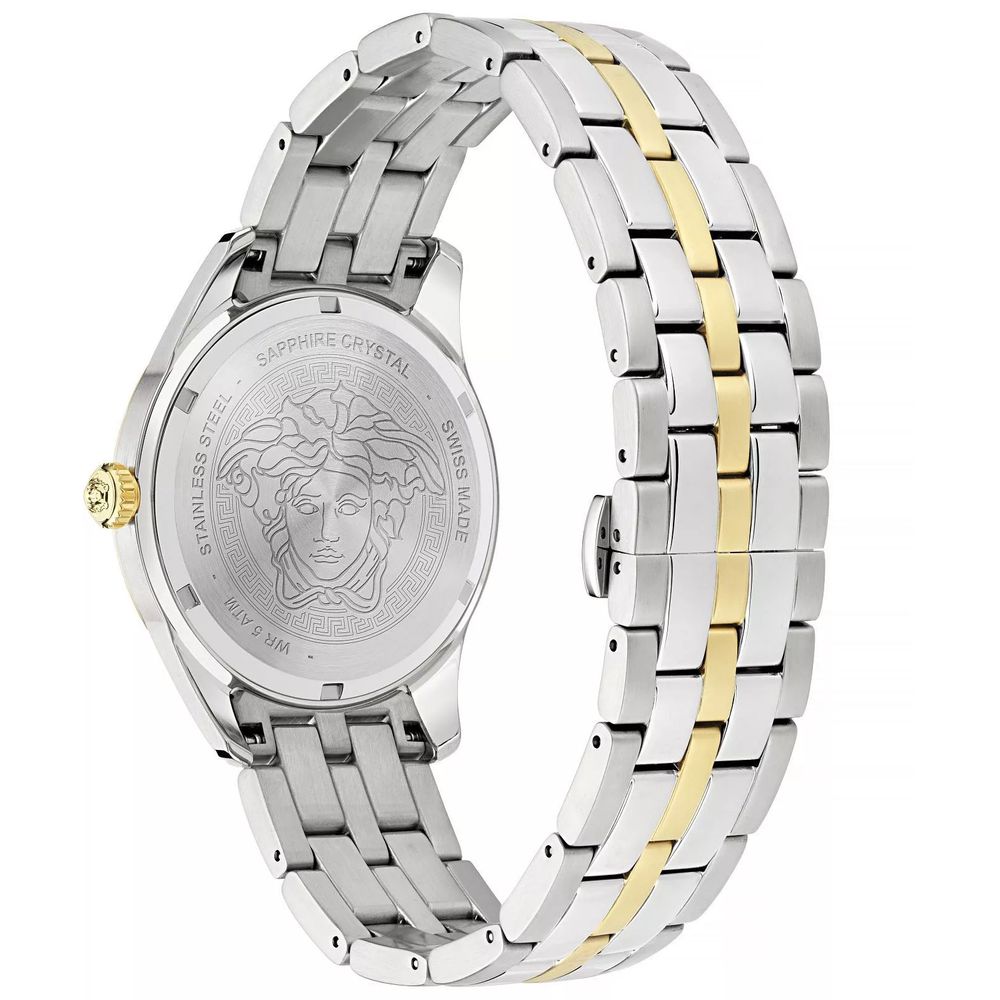Montre habillée Versace grise en acier inoxydable