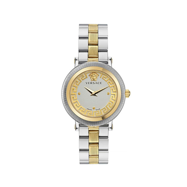 Montre habillée Versace grise en acier inoxydable