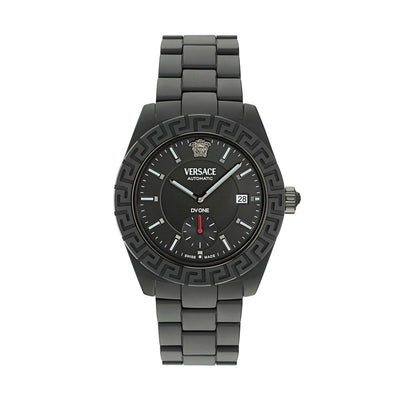 Montre habillée en céramique noire Versace