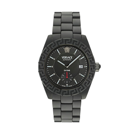 Montre habillée en céramique noire Versace