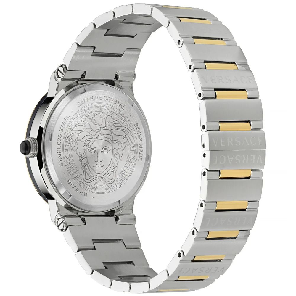Versace Grey Stainless Steel Dress Watch