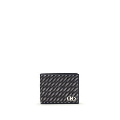 Portefeuille Ferragamo gris en agneau Ovis Aries Aries