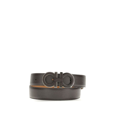 Ceinture classique en cuir de veau marron Ferragamo Bos Taurus