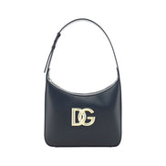 Borsa a Spalla Dolce & Gabbana in Pelle di Vitello Nera Bos Taurus