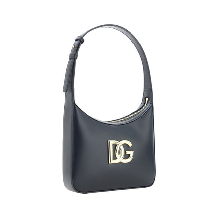Borsa a Spalla Dolce & Gabbana in Pelle di Vitello Nera Bos Taurus