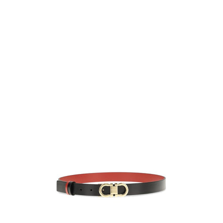Ceinture Ferragamo en cuir de veau noir Bos Taurus, taille standard