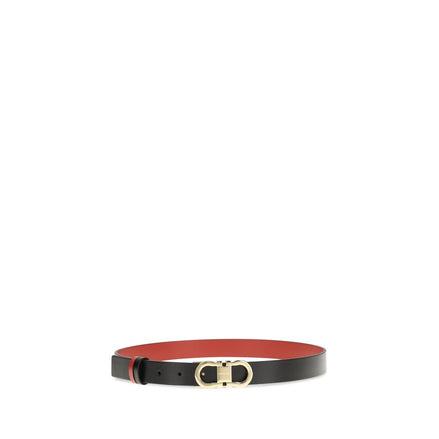 Ceinture Ferragamo en cuir de veau noir Bos Taurus, taille standard