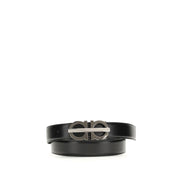 Ceinture Ferragamo en cuir de veau noir Bos Taurus, taille standard