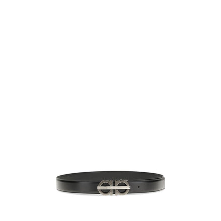 Ceinture Ferragamo en cuir de veau noir Bos Taurus, taille standard