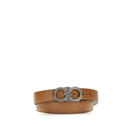 Ceinture classique en cuir de veau marron Ferragamo Bos Taurus