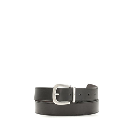 Valentino Garavani Black Reversible V-Logo Belt