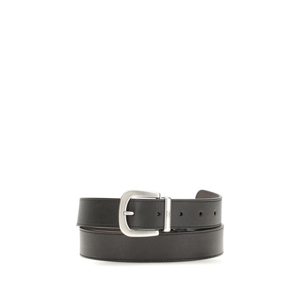 Valentino Garavani Black Reversible V-Logo Belt