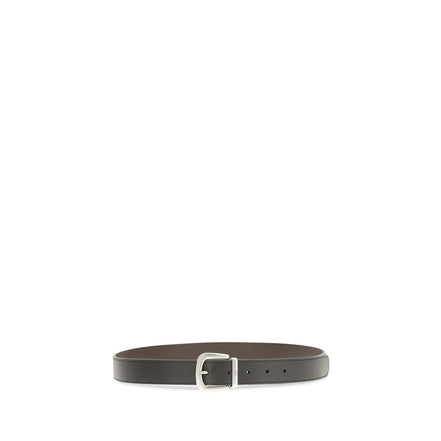 Valentino Garavani Black Reversible V-Logo Belt