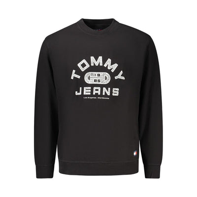 Tommy Hilfiger Felpa da Uomo in Cotone Nero