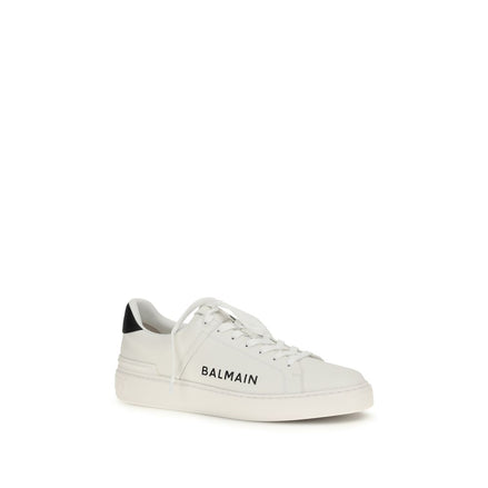 Baskets basses Balmain en cuir de veau blanc Bos Taurus