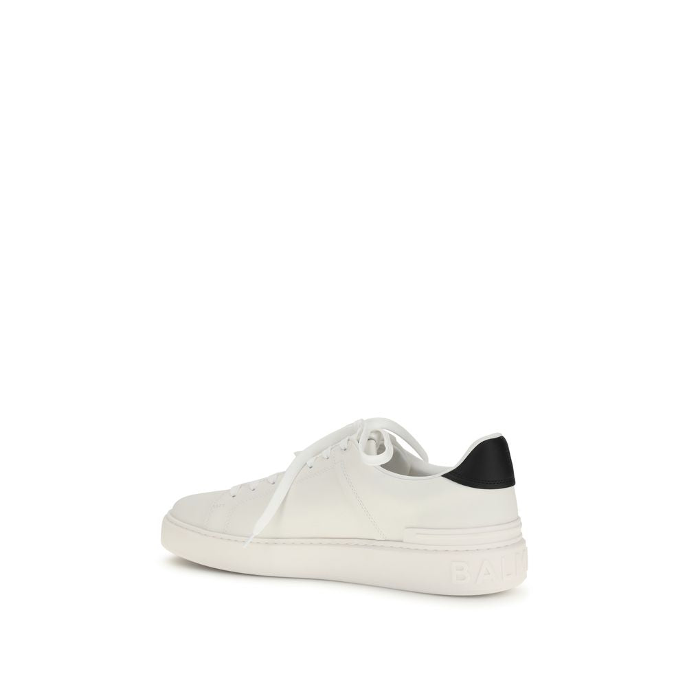 Balmain White Low Top Sneakers