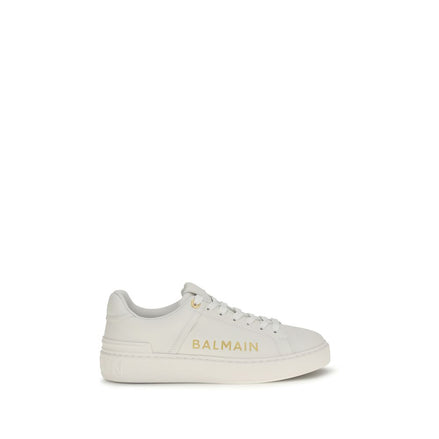Baskets basses Balmain en cuir de veau blanc Bos Taurus