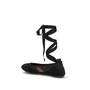 Ballerines en tissu noir Gucci
