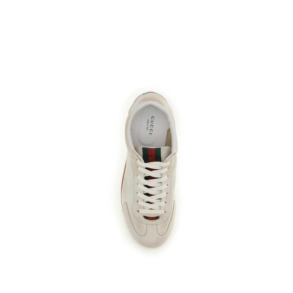 Sneakers basse Gucci in pelle di vitello bianca Bos Taurus