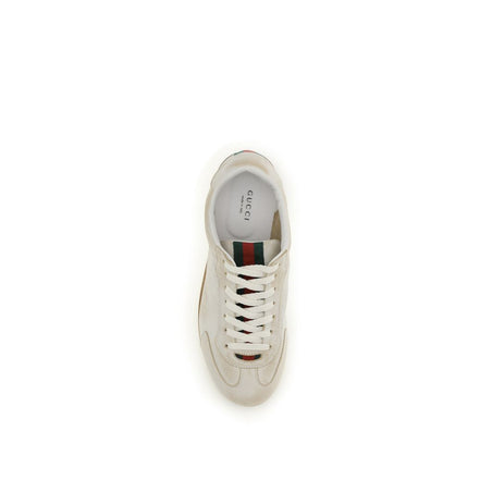 Sneakers basse Gucci in pelle di vitello bianca Bos Taurus