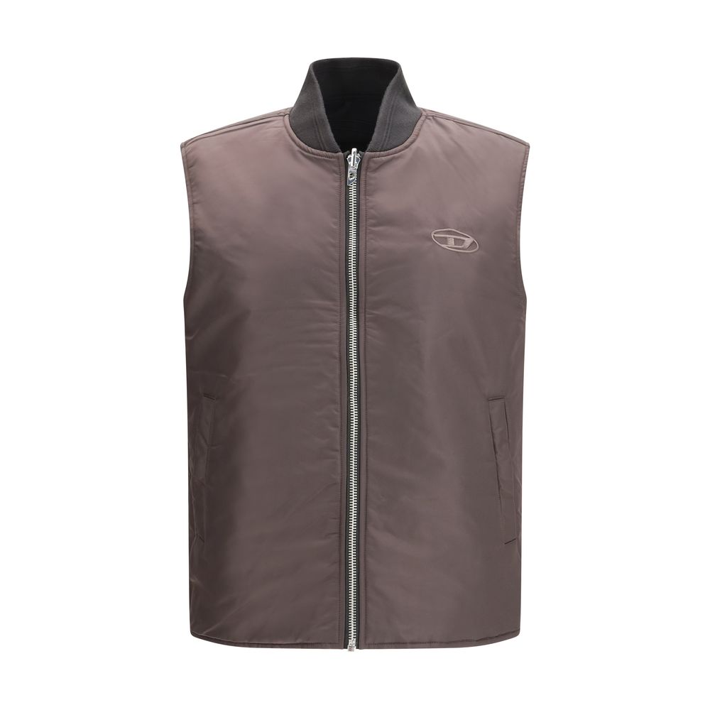 Diesel Brown Sleeveless Jacket
