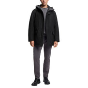 Veste longue Hugo Boss noire en polyester