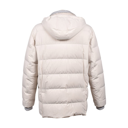 Brunello Cucinelli White Polyamide Full-Length Jacket