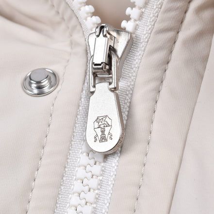 Brunello Cucinelli White Polyamide Full-Length Jacket