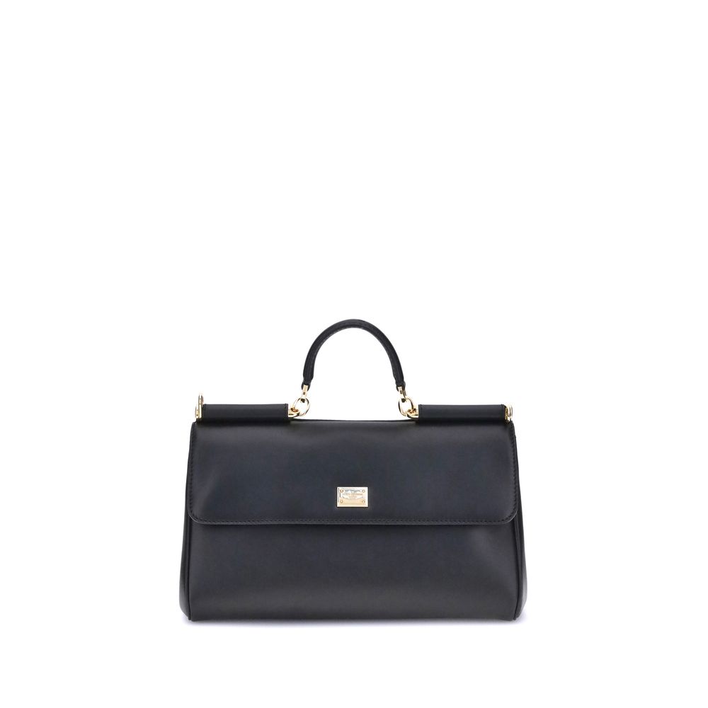 Sac à main Dolce & Gabbana en cuir de veau noir Bos Taurus