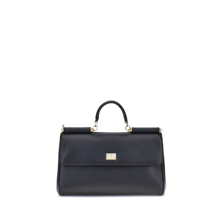 Sac à main Dolce & Gabbana en cuir de veau noir Bos Taurus