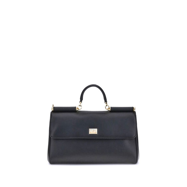 Sac à main Dolce & Gabbana en cuir de veau noir Bos Taurus