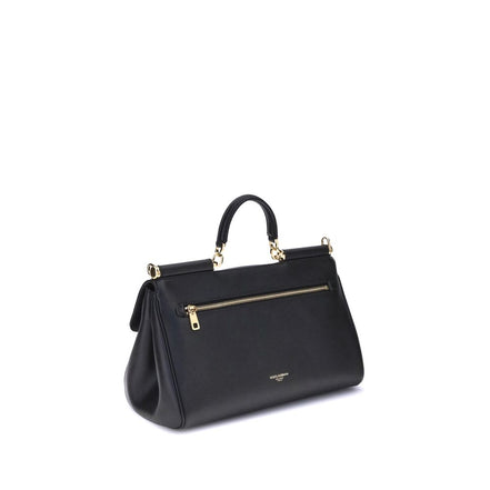 Sac à main Dolce & Gabbana en cuir de veau noir Bos Taurus