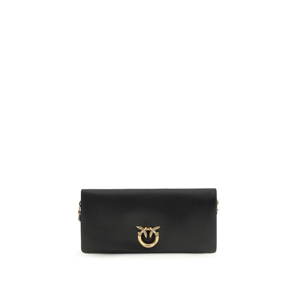 PINKO Black Love Medium Clutch Bag
