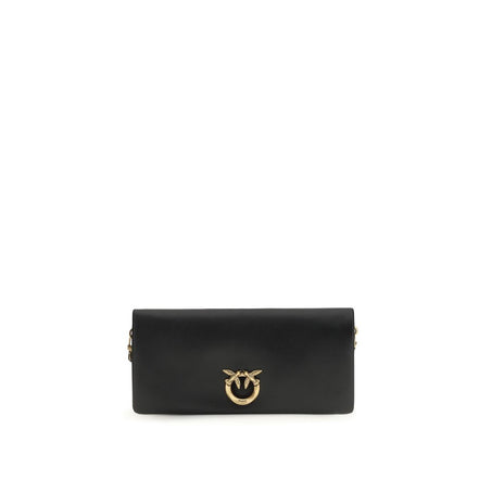 PINKO Black Love Medium Clutch Bag