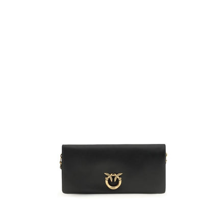 PINKO Black Love Medium Clutch Bag