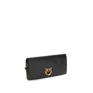 PINKO Black Love Medium Clutch Bag