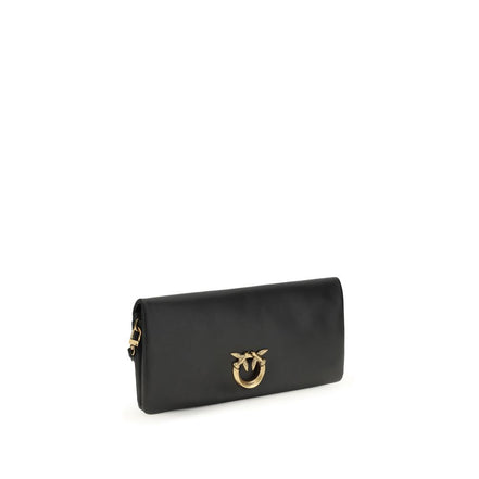 PINKO Black Love Medium Clutch Bag
