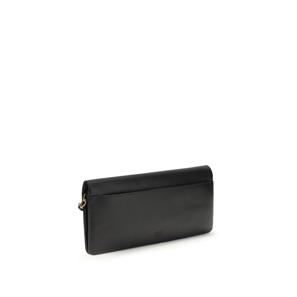 PINKO Black Love Medium Clutch Bag