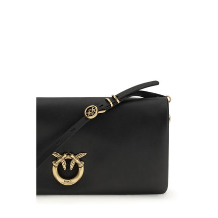PINKO Black Love Medium Clutch Bag