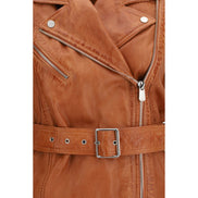 PINKO Brown Gypsy Biker Vest