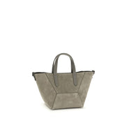 Sac porté épaule Brunello Cucinelli en veau marron Bos Taurus