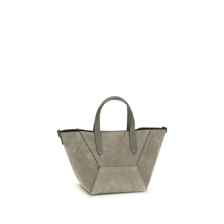 Sac porté épaule Brunello Cucinelli en veau marron Bos Taurus