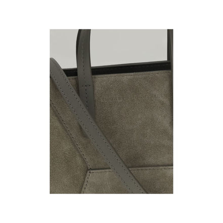 Sac porté épaule Brunello Cucinelli en veau marron Bos Taurus