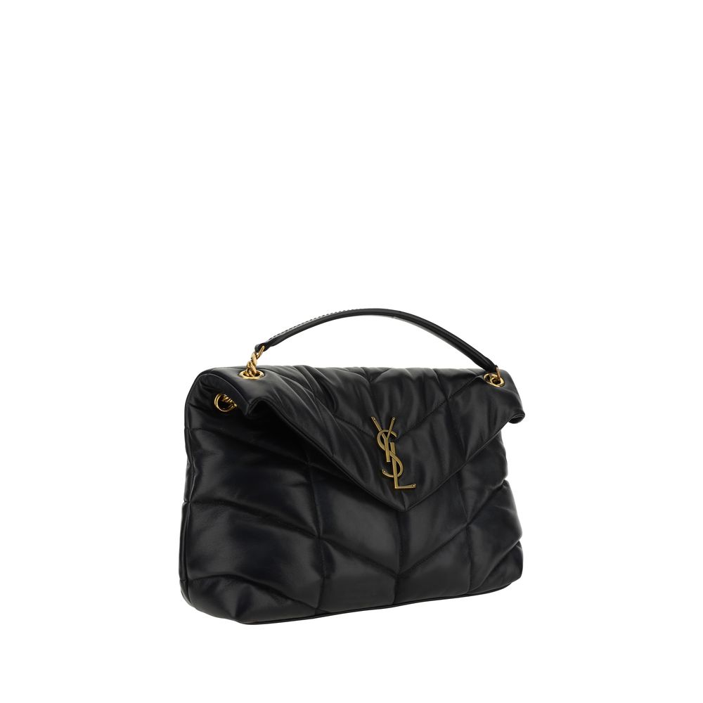 Borsa a tracolla Saint Laurent in pelle di agnello nera