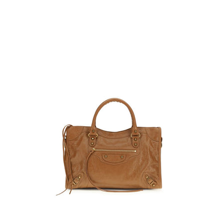 Sac à main Balenciaga en cuir d'agneau beige Ovis Aries