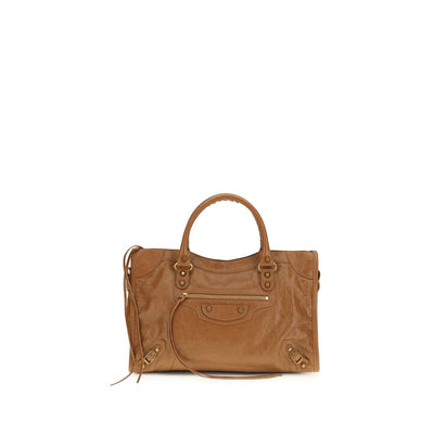 Sac à main Balenciaga en cuir d'agneau beige Ovis Aries